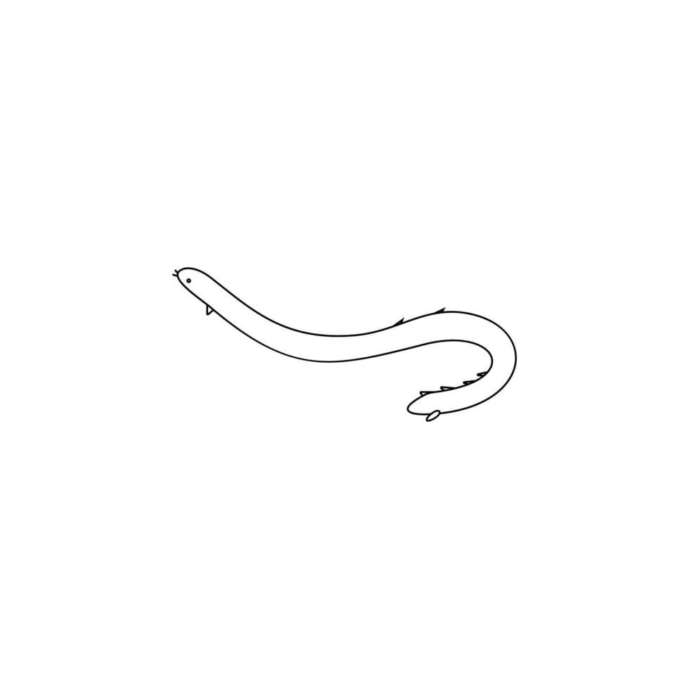 underwater snake vector icon illustration