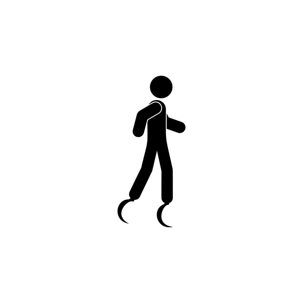 Jumping stilts vector icon illustration