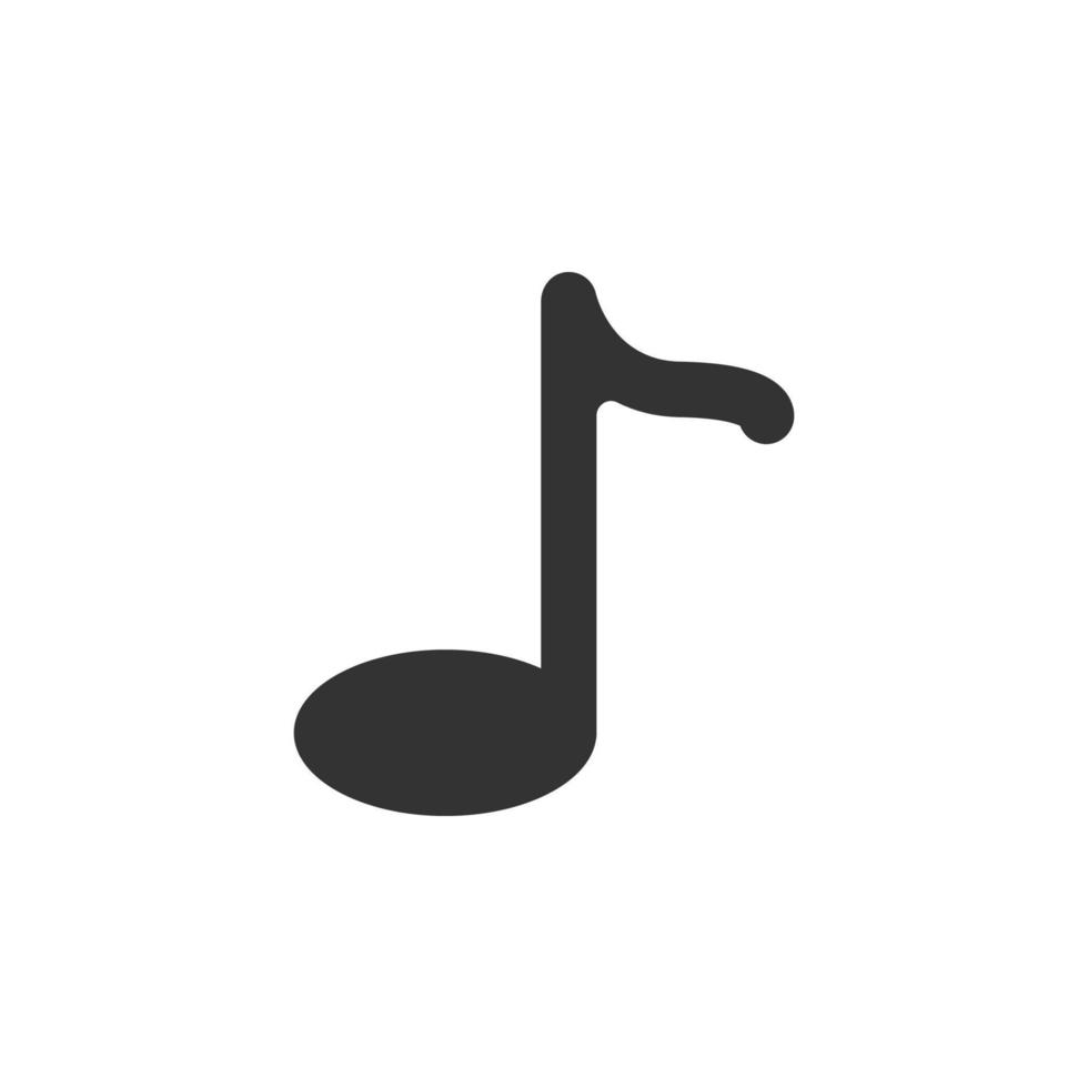 eighth note isolated simple vector icon illustration
