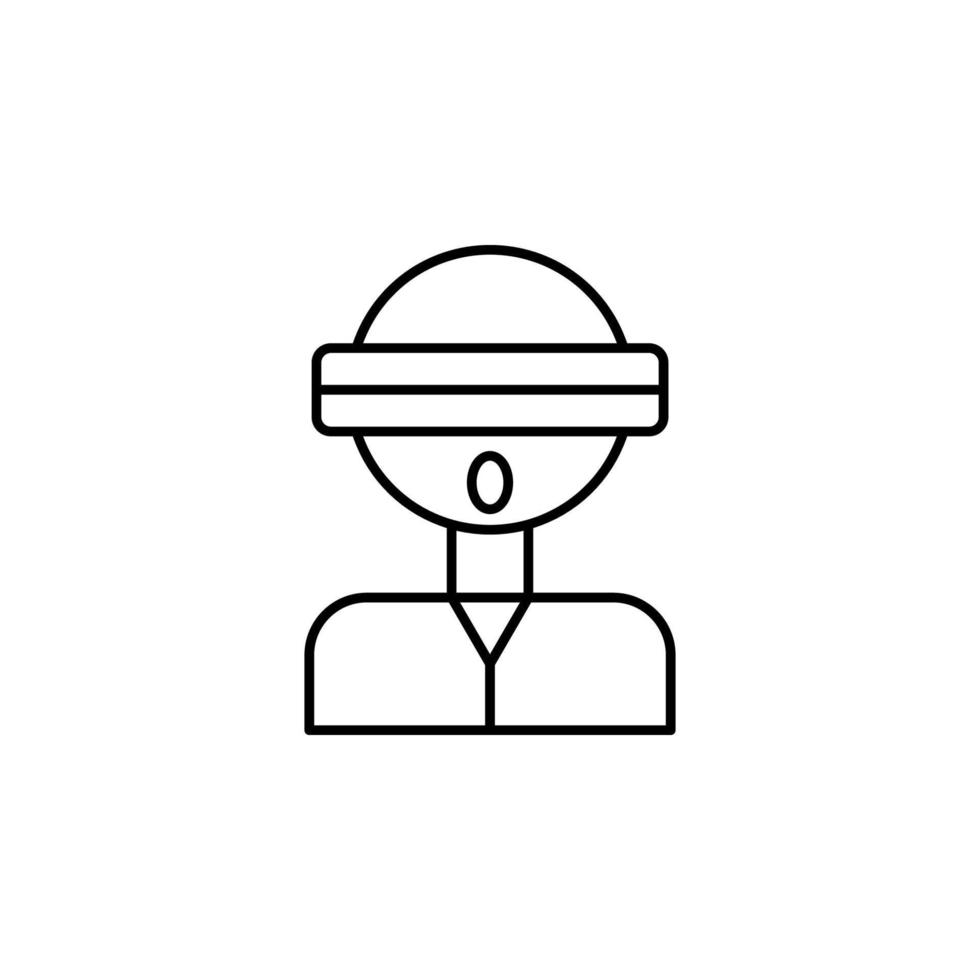 vr, 3d, man vector icon illustration