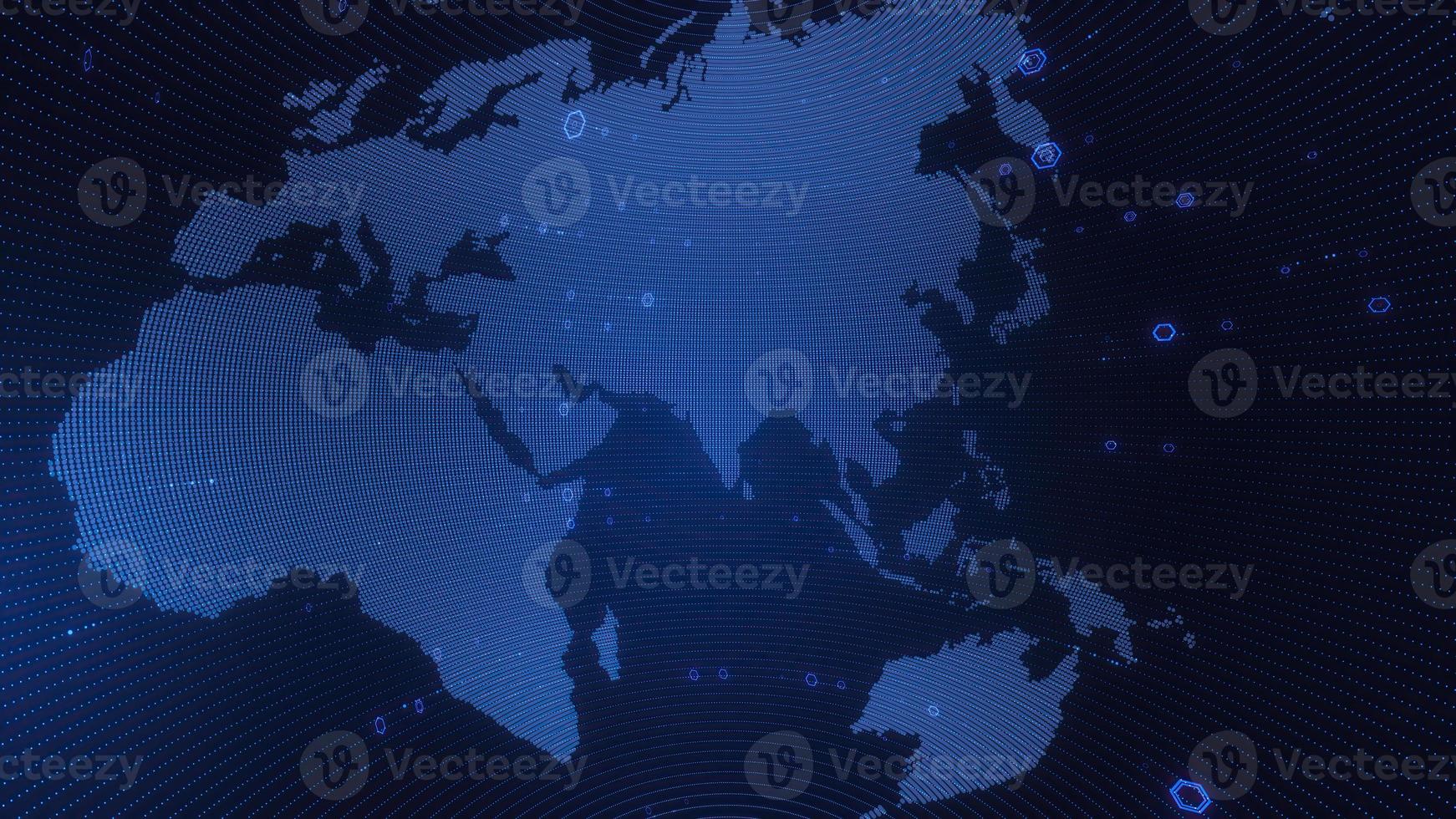 dark blue world news background, corporate business report concept photo