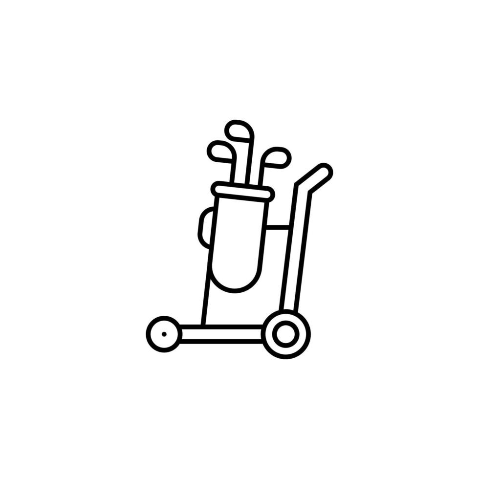 Trolley, golf vector icon illustration