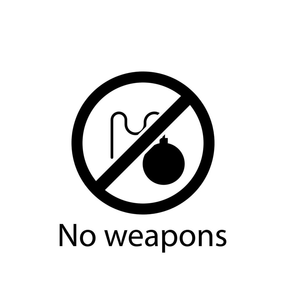 no weapons vector icon illustration