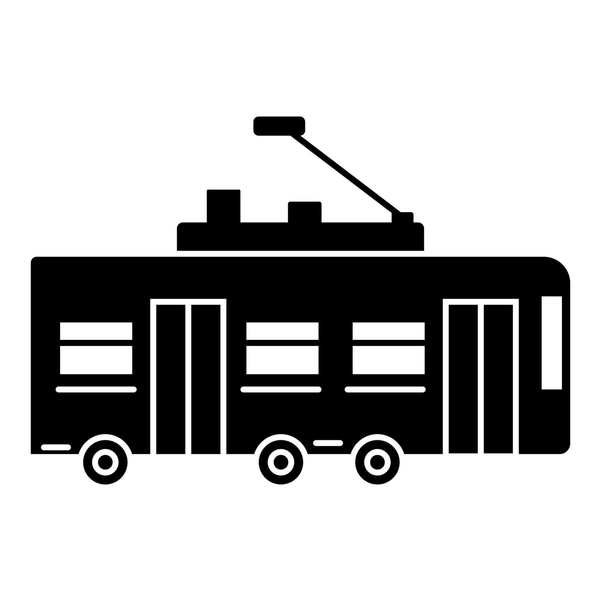 Trolley bus vector icon illustration 23164258 Vector Art at Vecteezy
