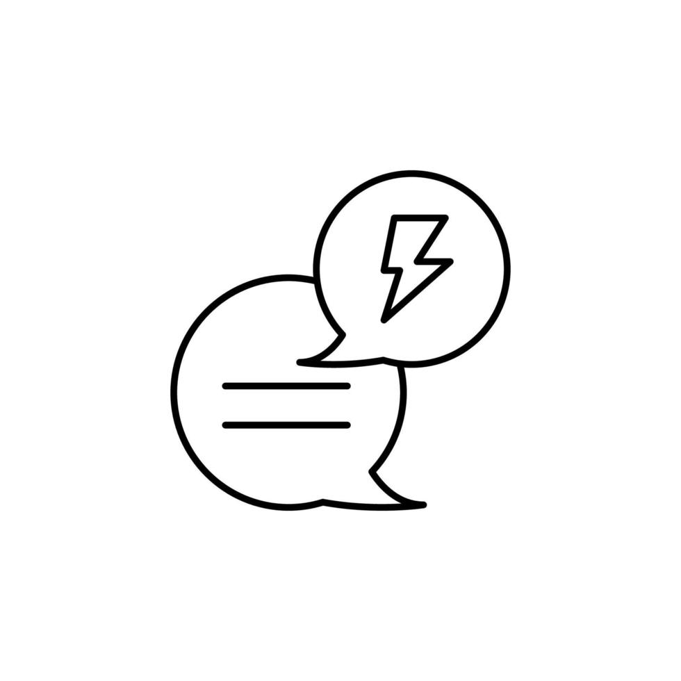 electricity, chat vector icon illustration