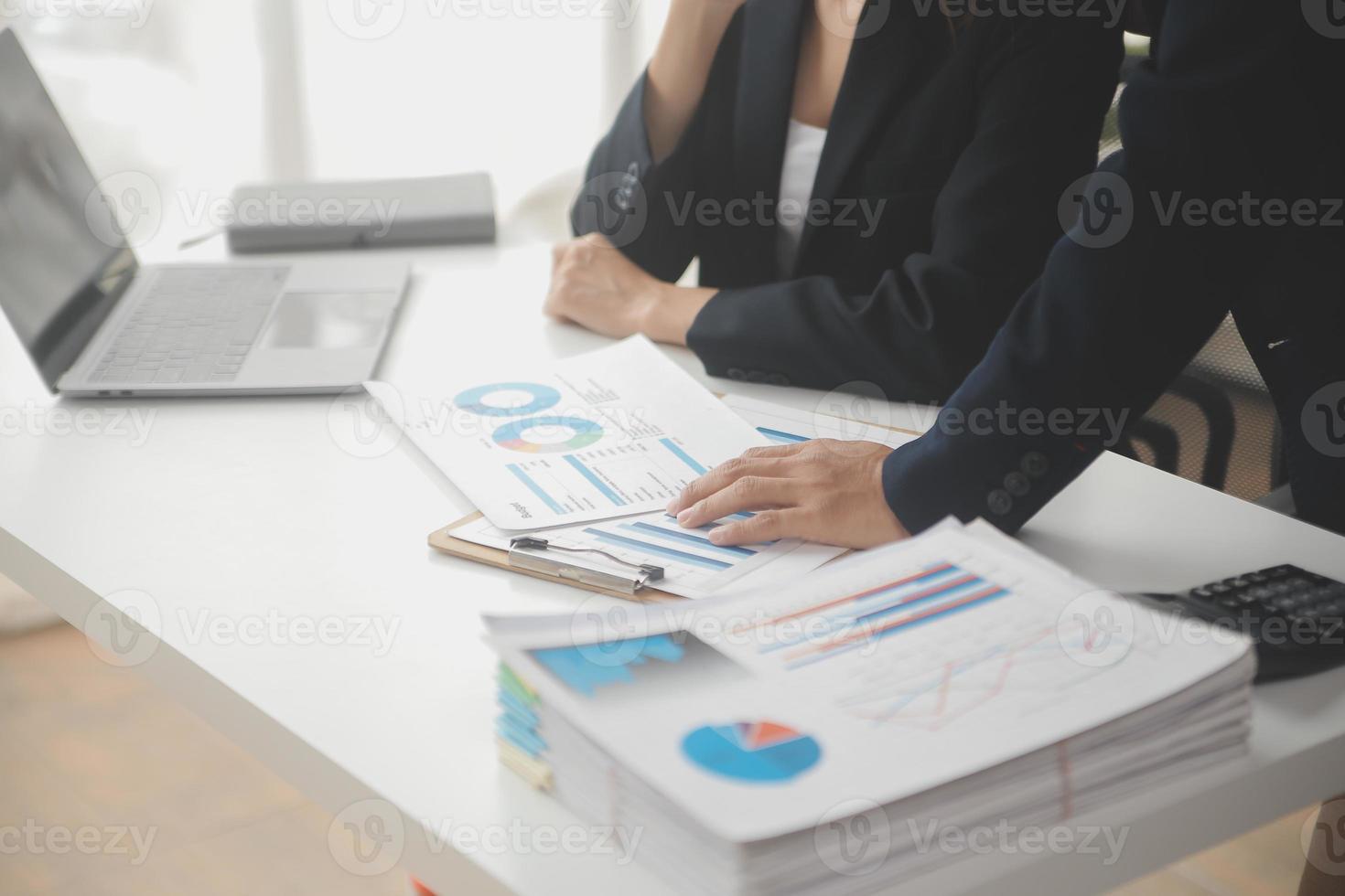 Business Documents, Auditor businesswoman checking searching document legal prepare paperwork or report for analysis TAX time,accountant Documents data contract partner deal in workplace office photo