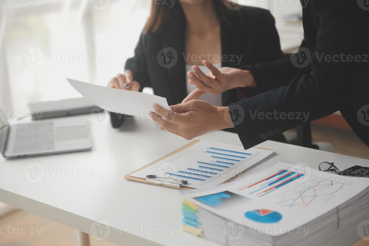 Business Documents, Auditor businesswoman checking searching document legal prepare paperwork or report for analysis TAX time,accountant Documents data contract partner deal in workplace office photo