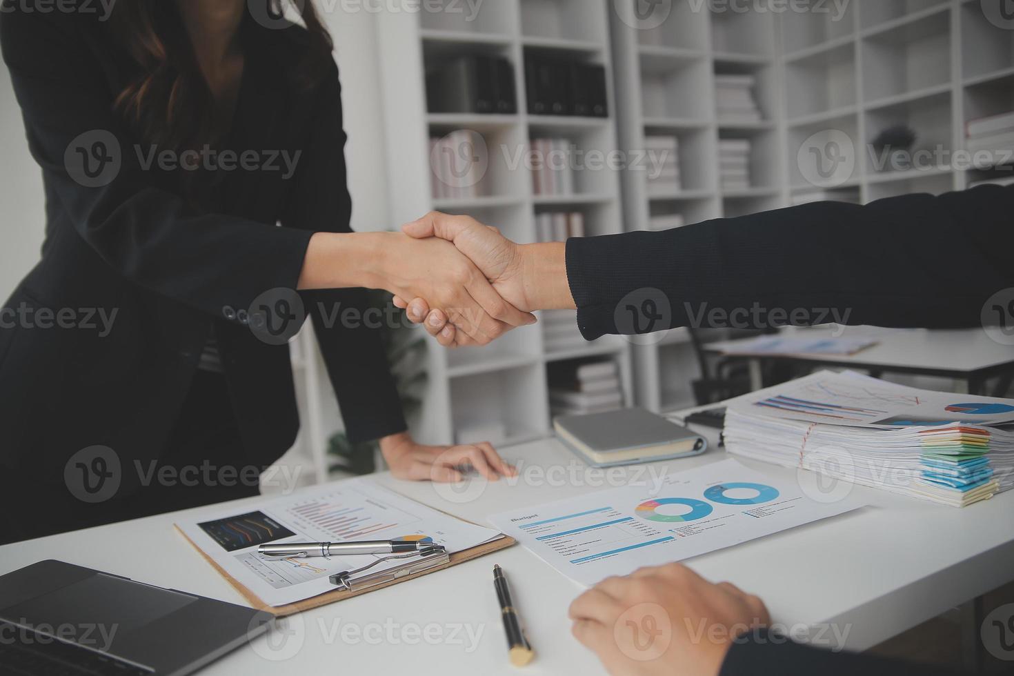 Business Documents, Auditor businesswoman checking searching document legal prepare paperwork or report for analysis TAX time,accountant Documents data contract partner deal in workplace office photo
