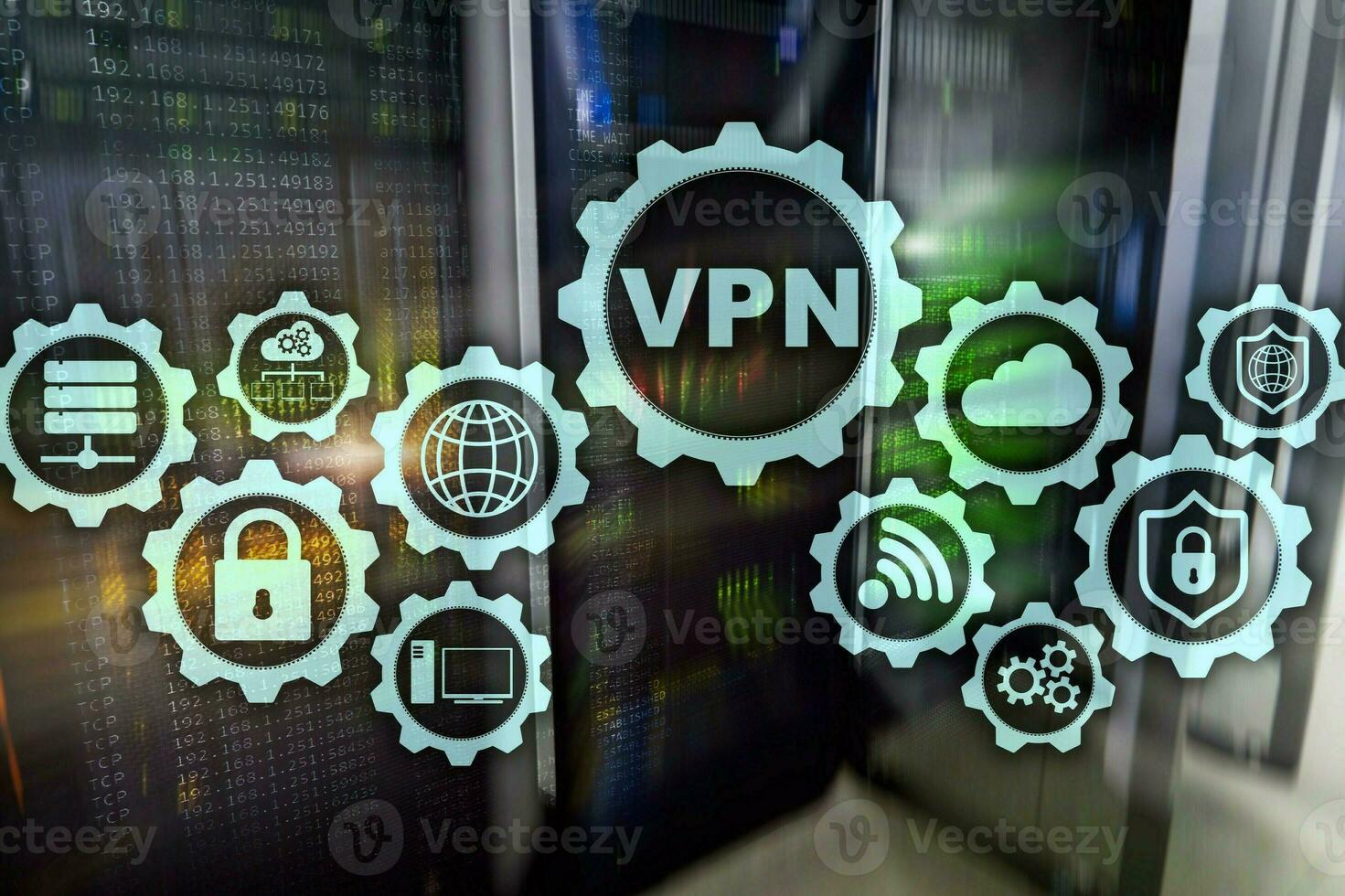 Secure VPN Connection. Virtual Private Network or Internet Security Concept photo