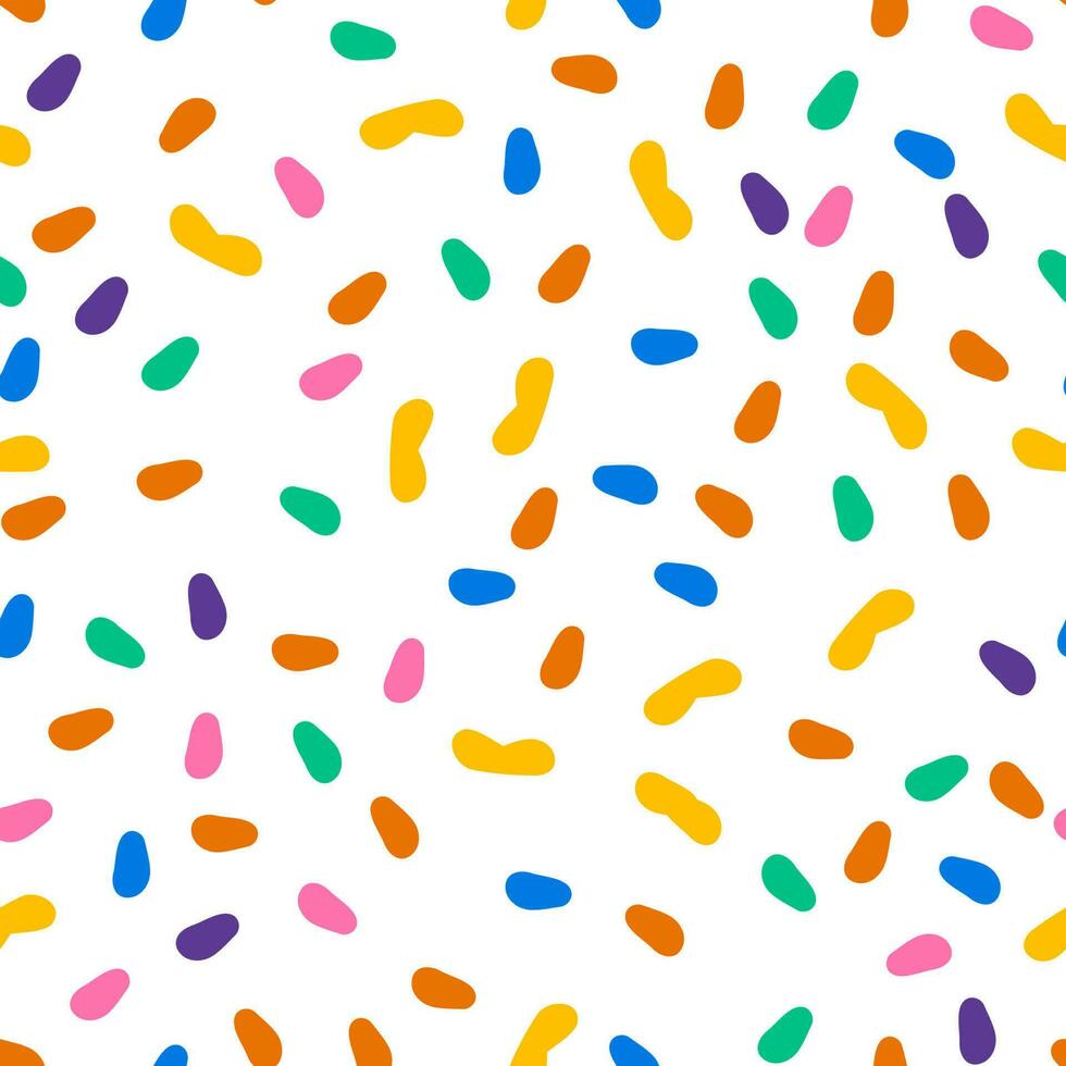 Colorful dots sprinkles seamless pattern vector illustration
