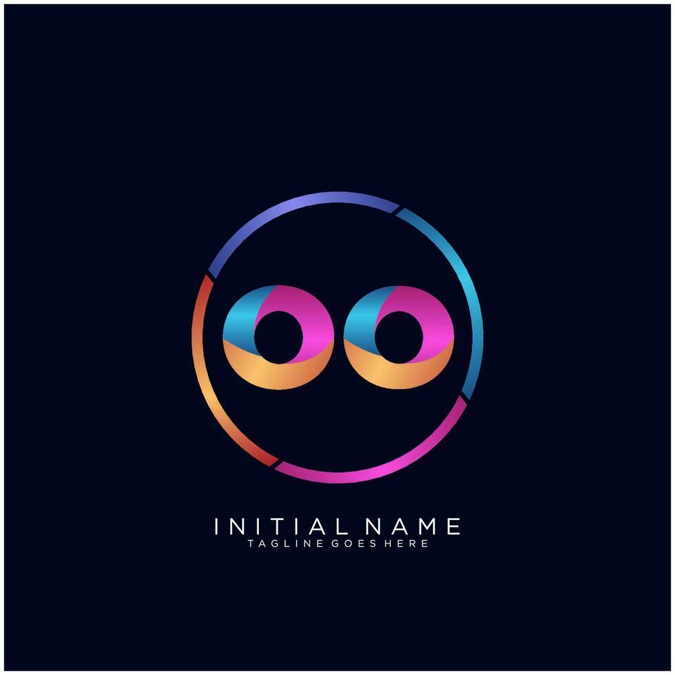 Letter OO colorfull logo premium elegant template vector