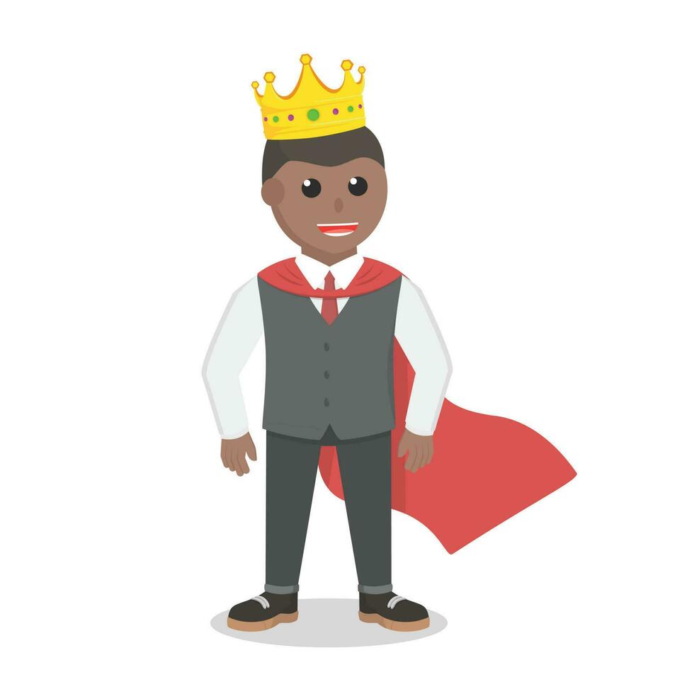 The King african pose design character on white background vector