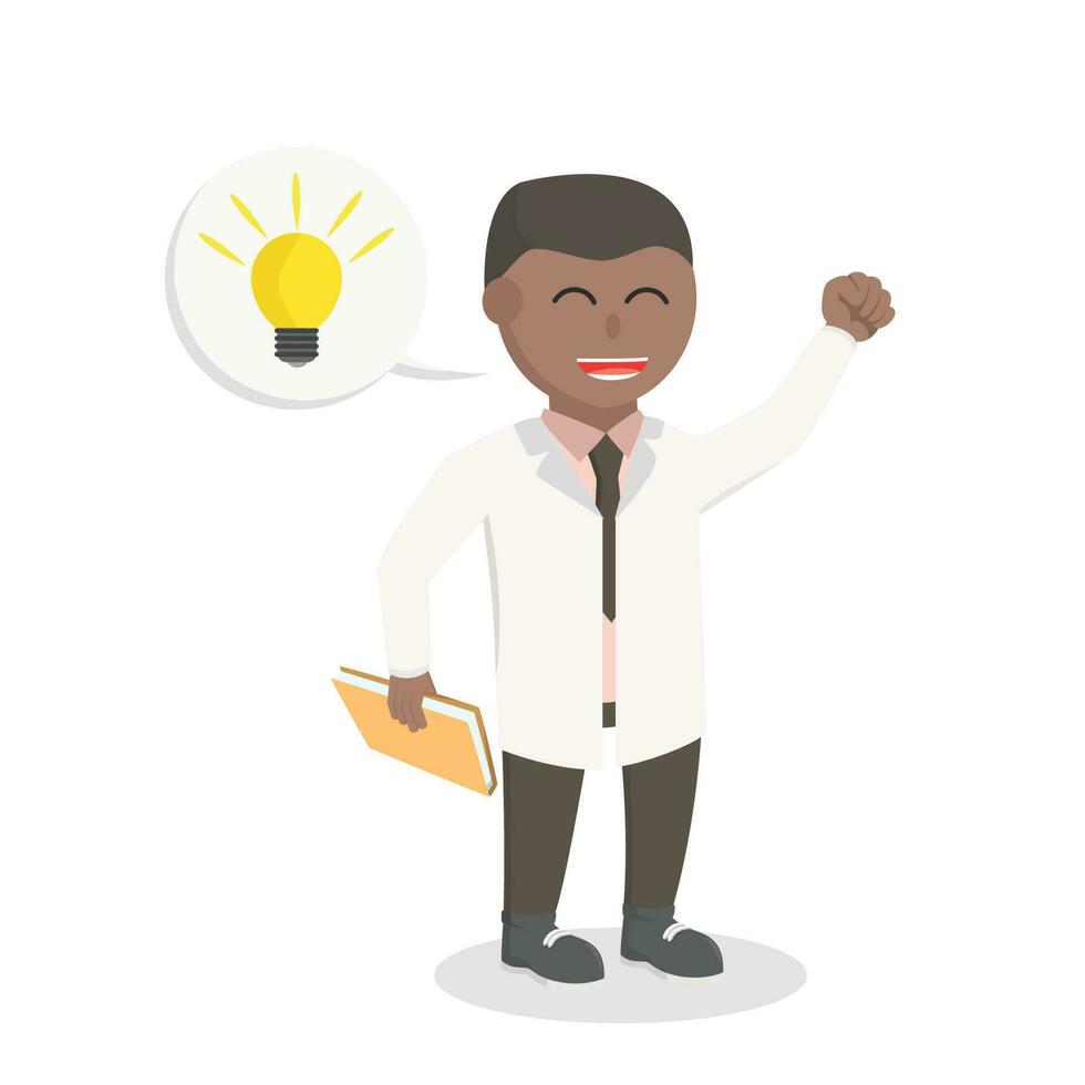 scientists african have a idea design character on white background vector