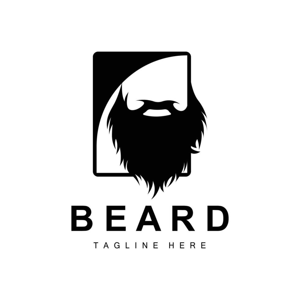 logo de barba, barbería vectorial, diseño para apariencia masculina, barbero, cabello, moda vector