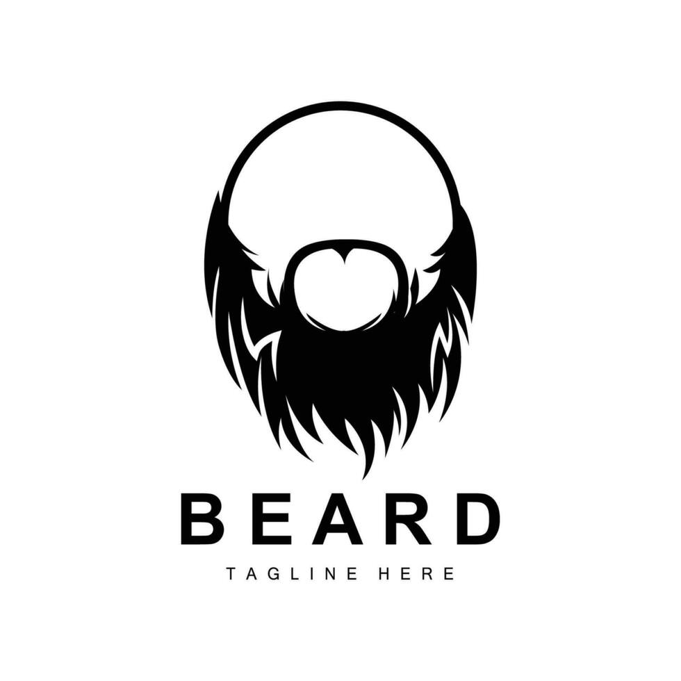 Beard Logo, Vector Barbershop, Design For Male Appearance, Barber, Hair, Fashion