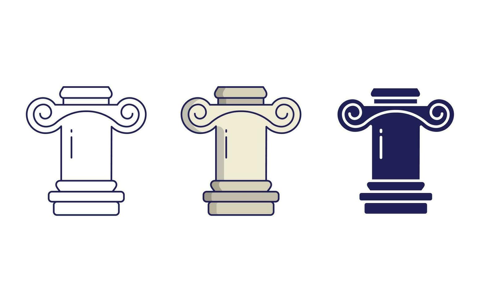 Ionic greek pillar  vector icon
