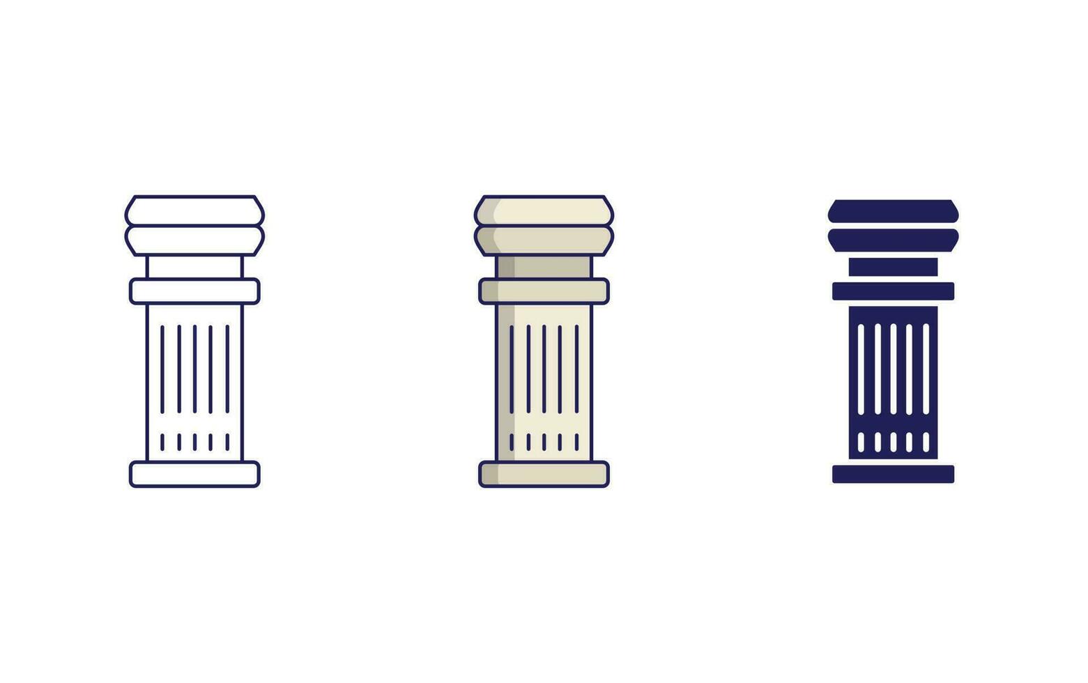 Doric pillar vector icon