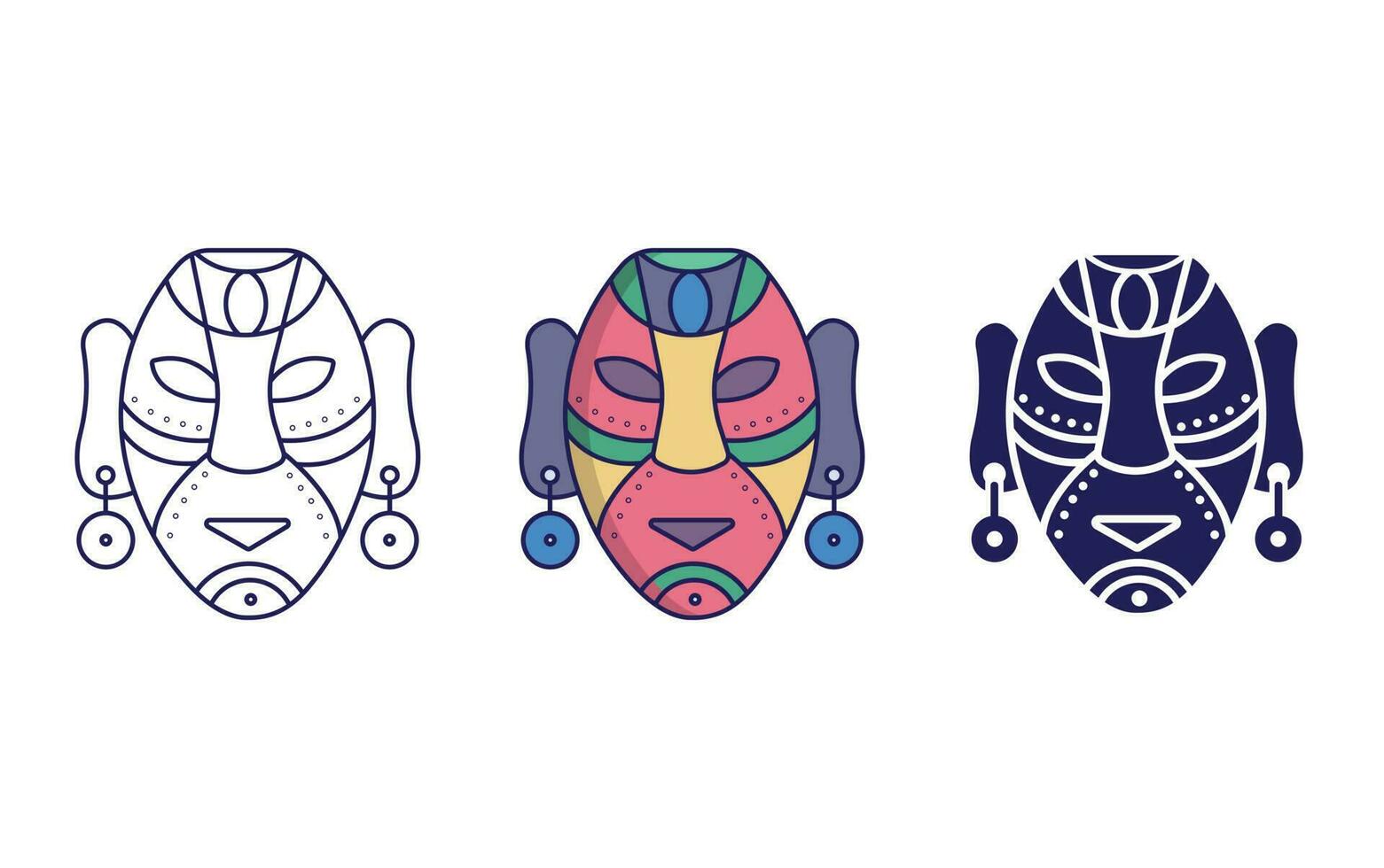 African Mask vector icon