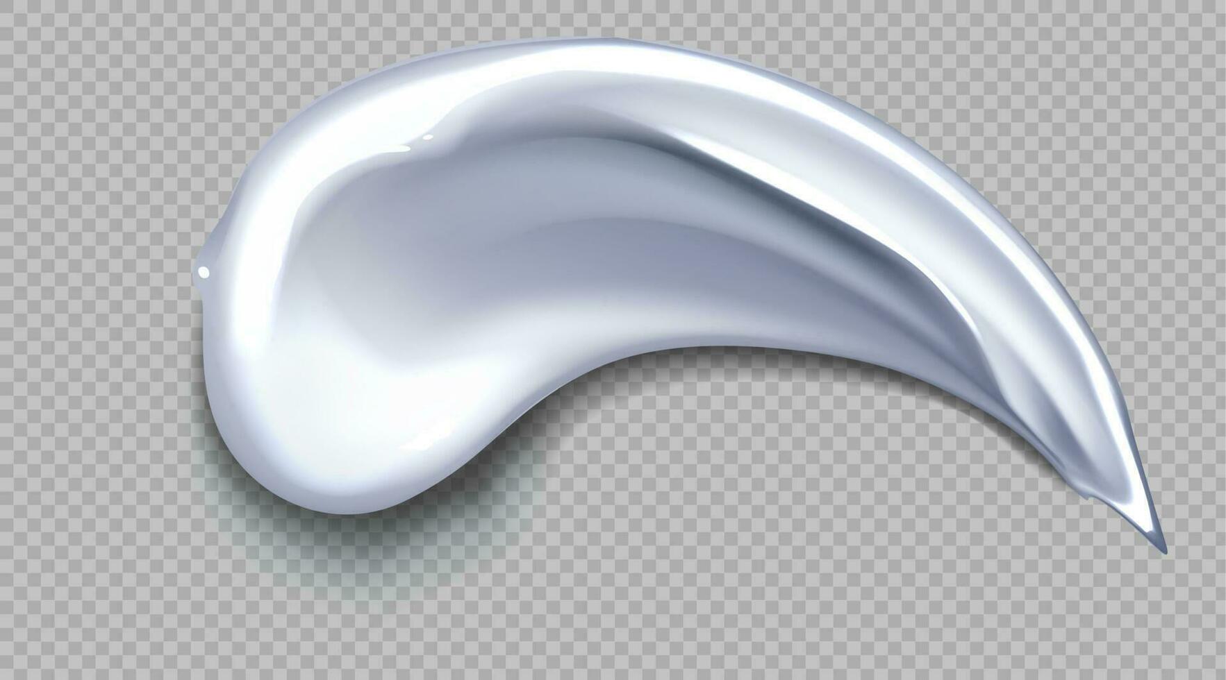 White cream smear. Cosmetics beauty product icon vector