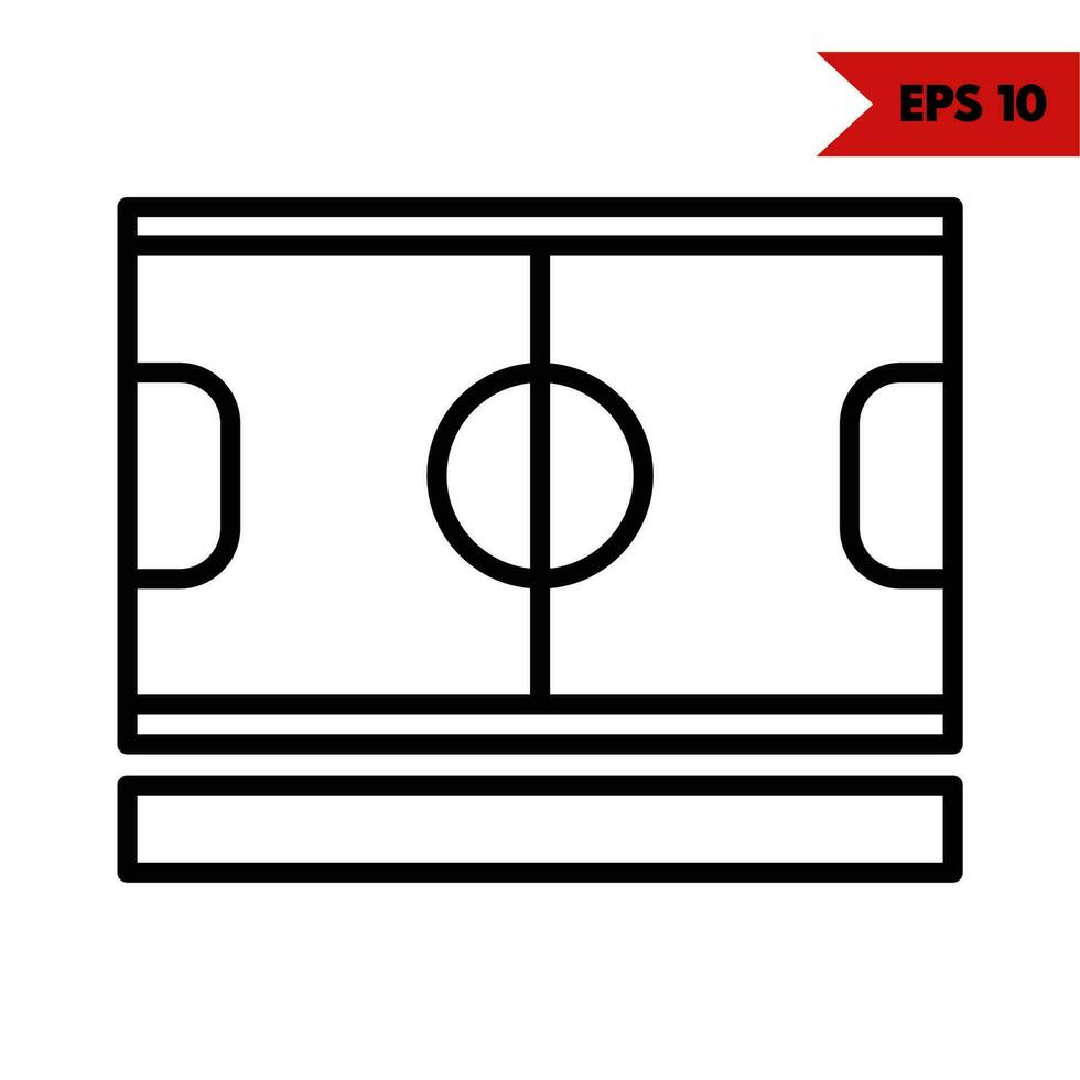 sport field line icon vector