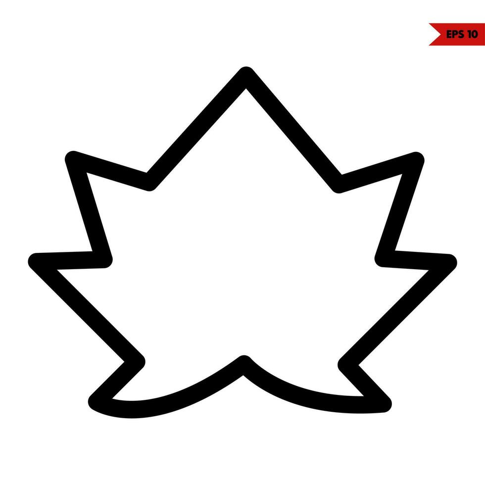 autumn leaf line icon vector