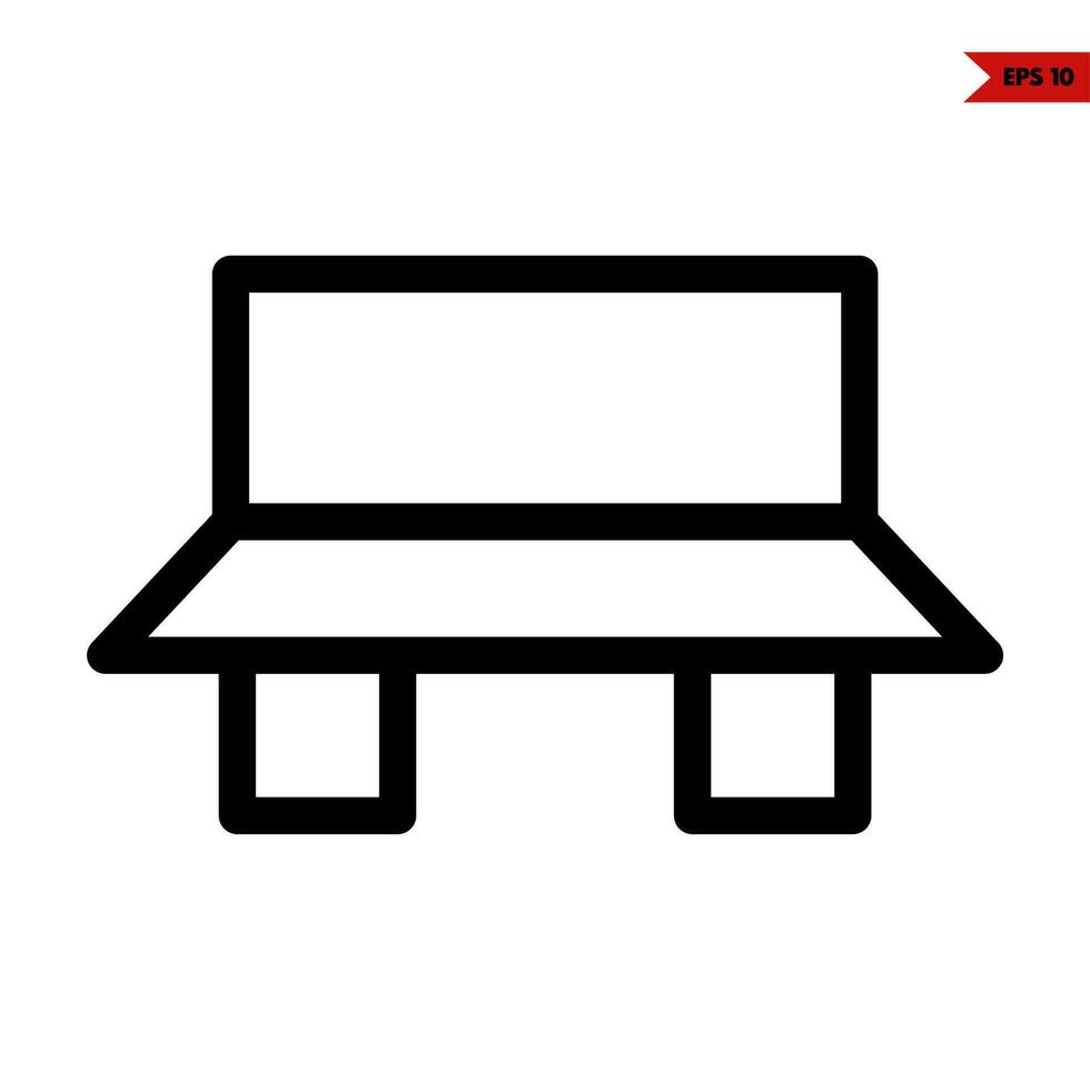 chair garden line icon vector