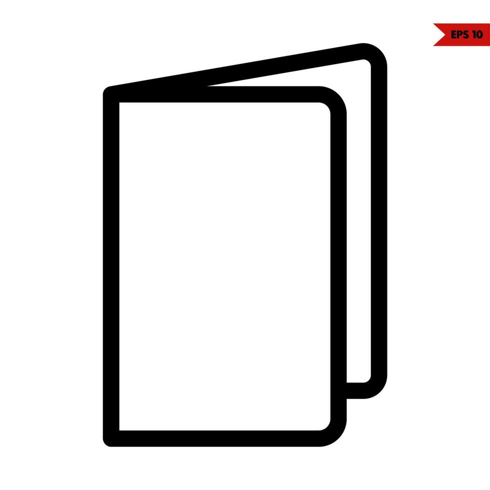 book menu line icon vector