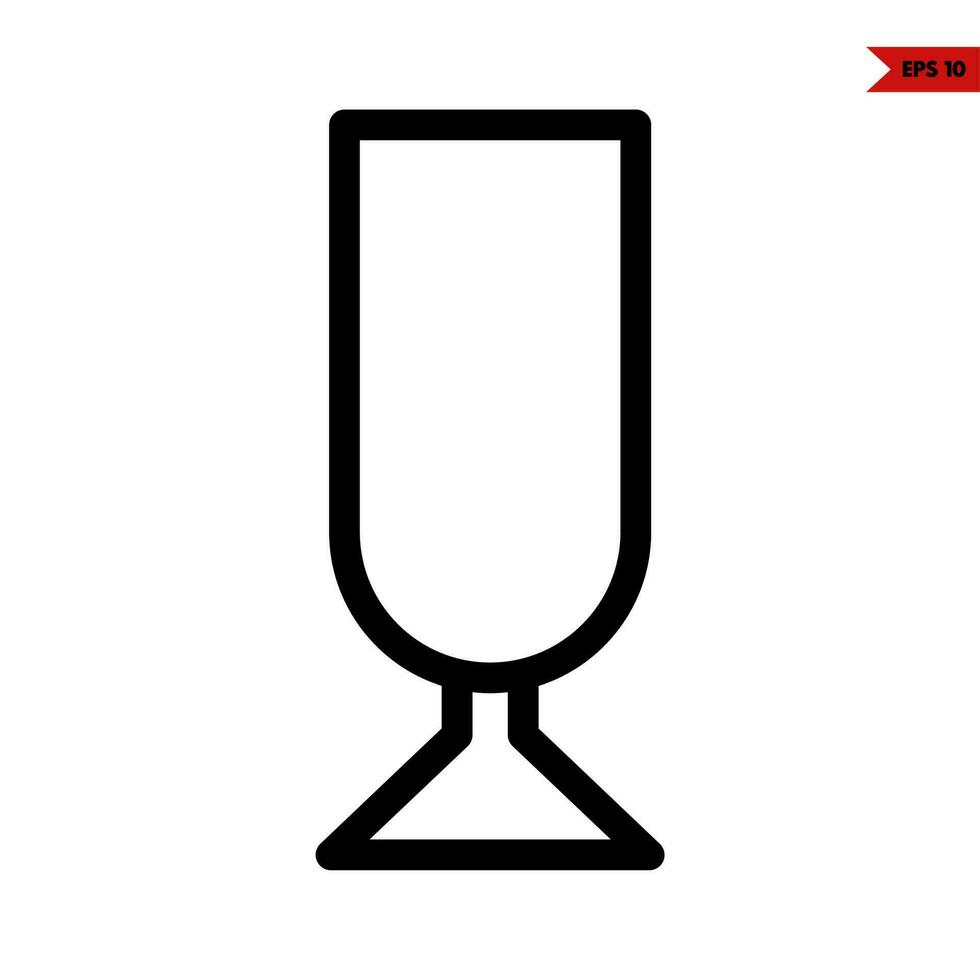 glass drink line icon vector