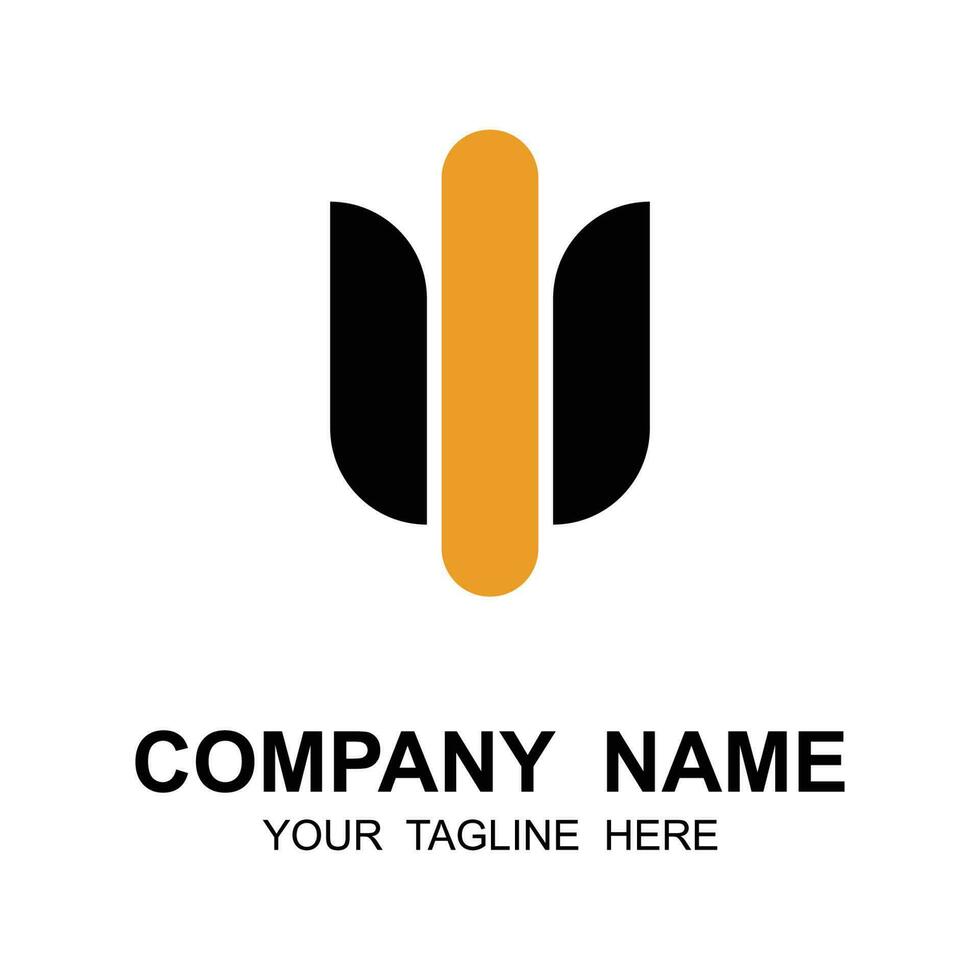 creative company logo design, brand company logo with slogan template vector