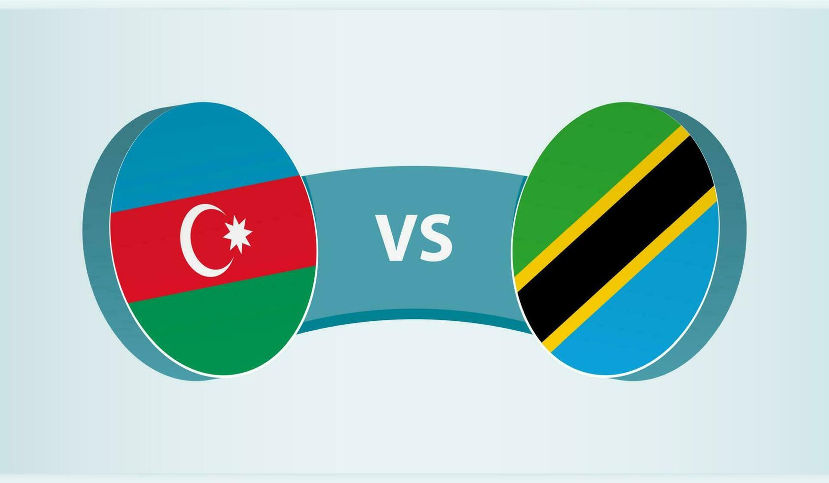 Azerbaijan versus Tanzania, team sports competition concept. vector