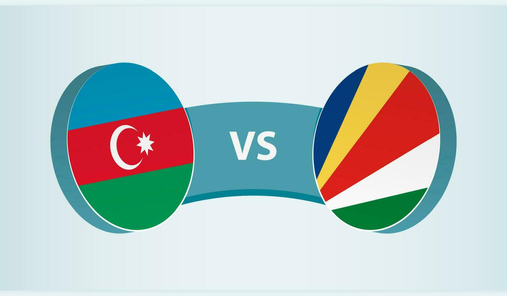 Azerbaijan versus Seychelles, team sports competition concept. vector