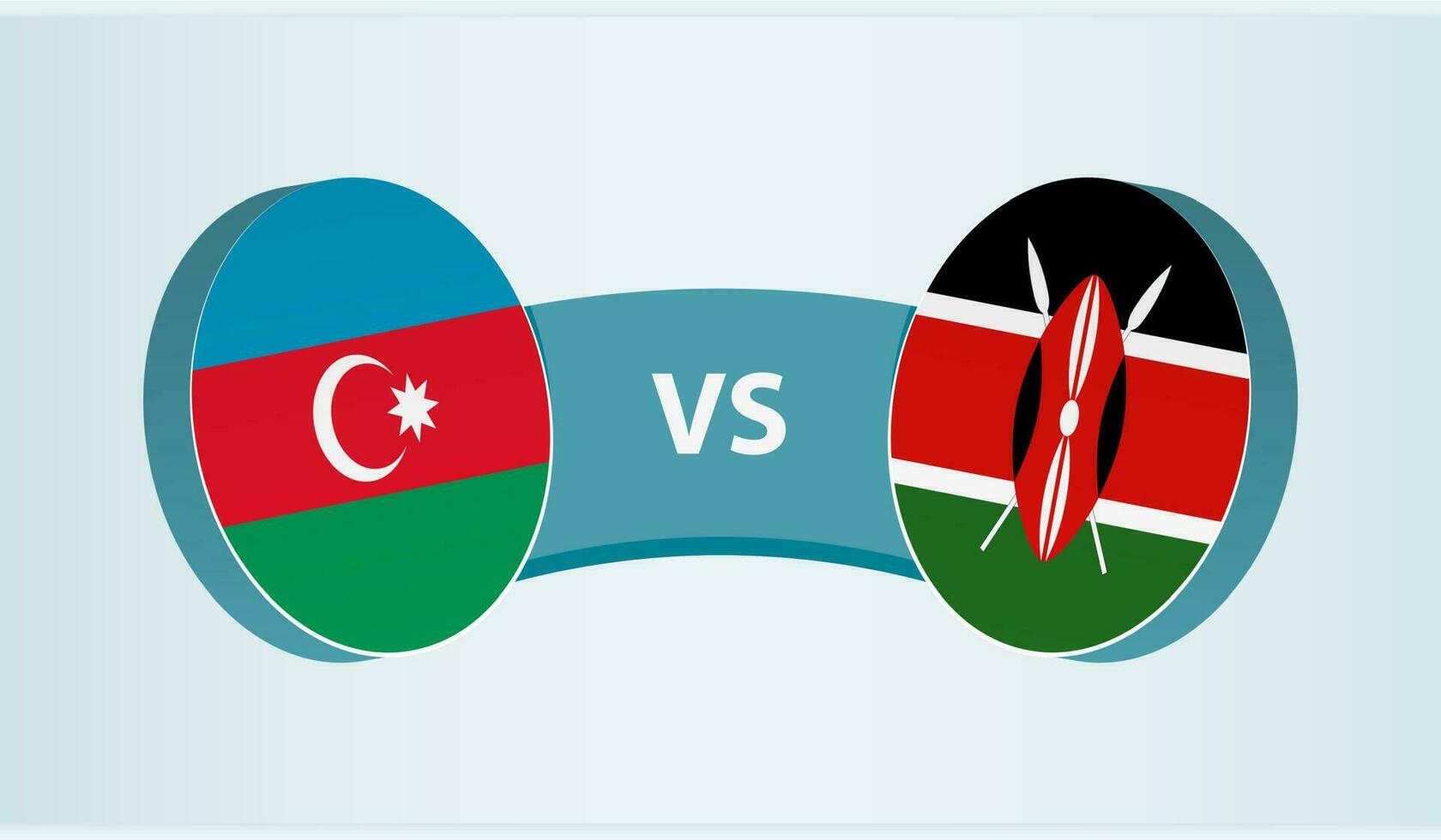 Azerbaijan versus Kenya, team sports competition concept. vector