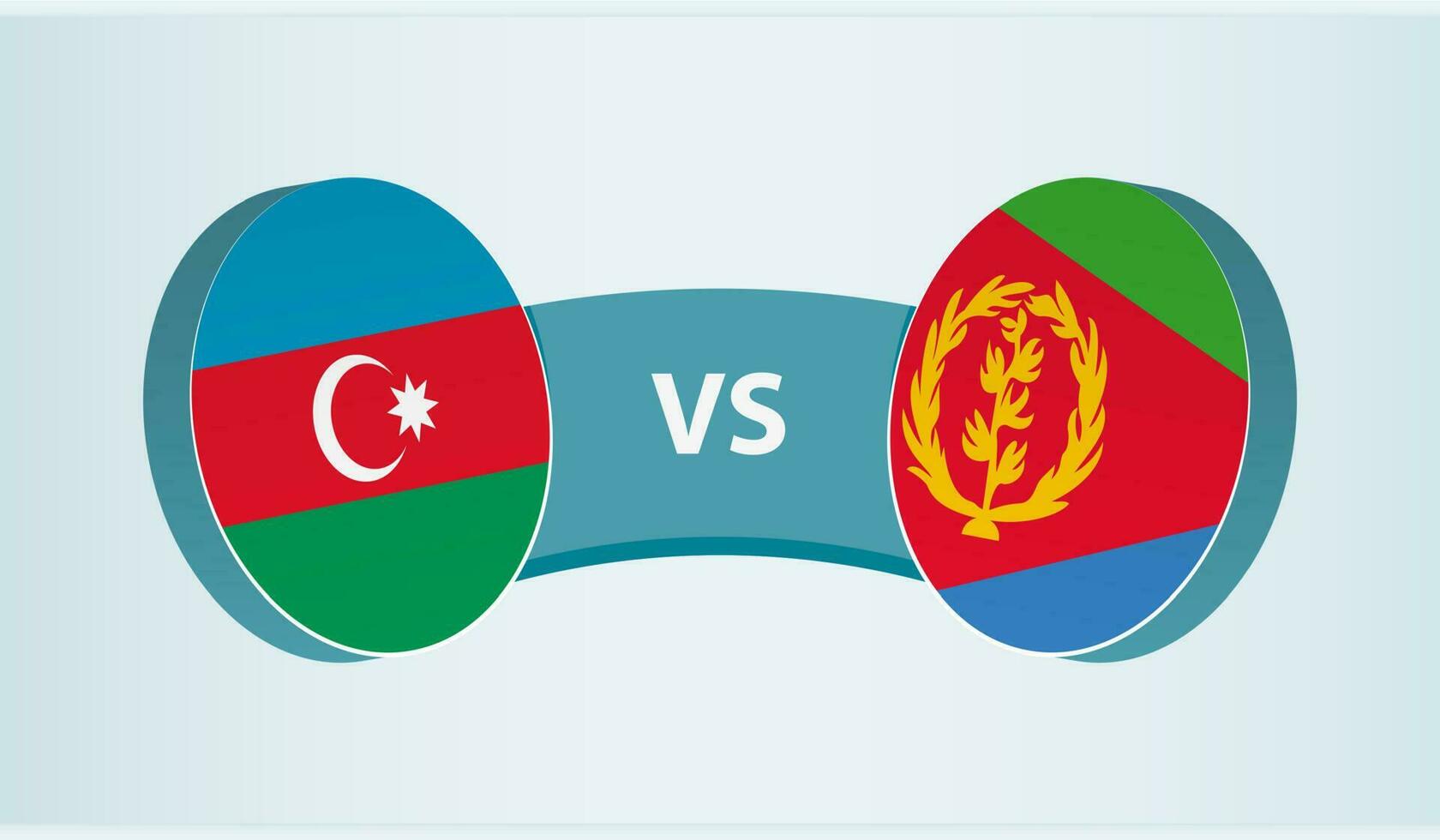 Azerbaijan versus Eritrea, team sports competition concept. vector