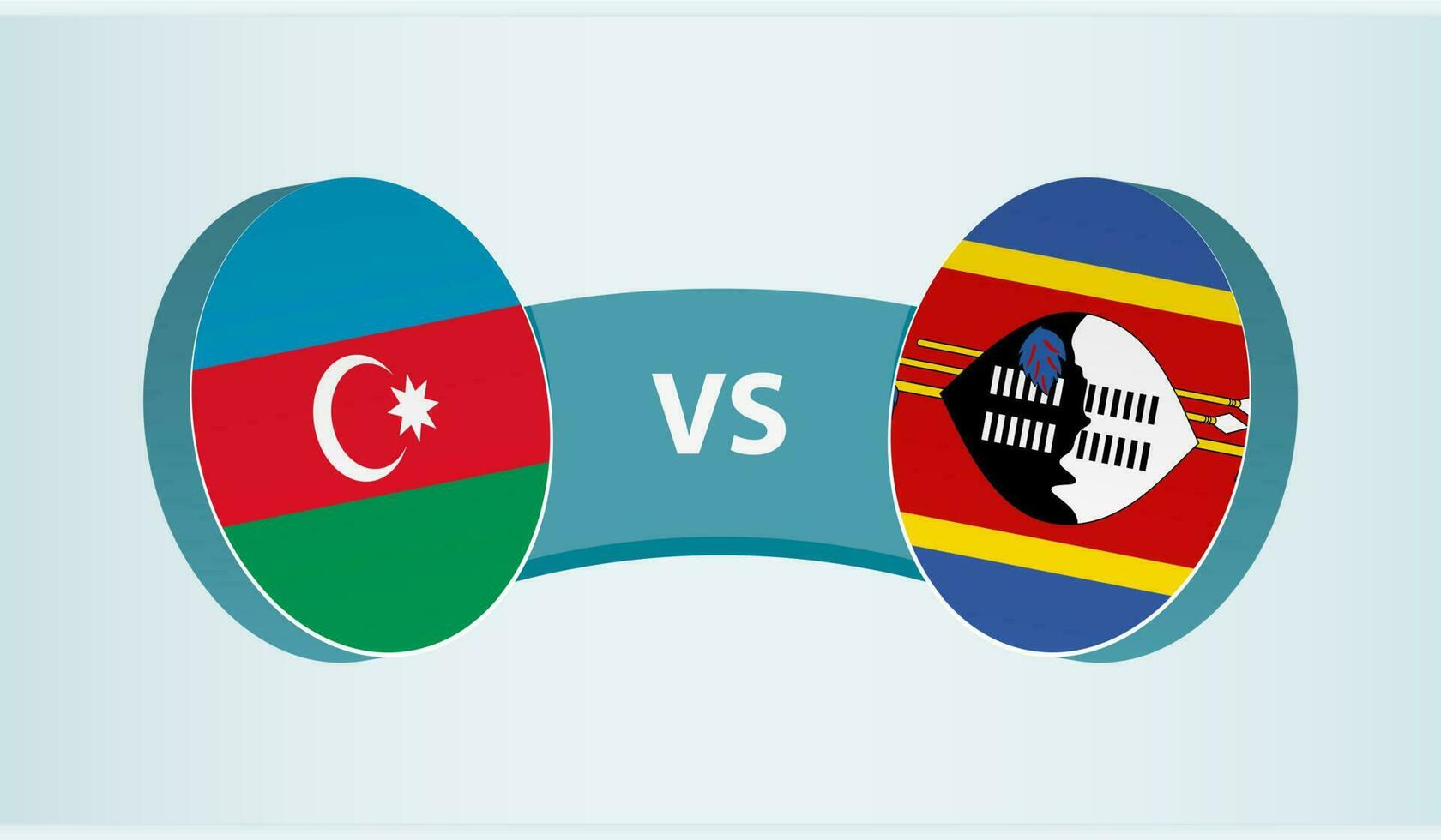 Azerbaijan versus Swaziland, team sports competition concept. vector