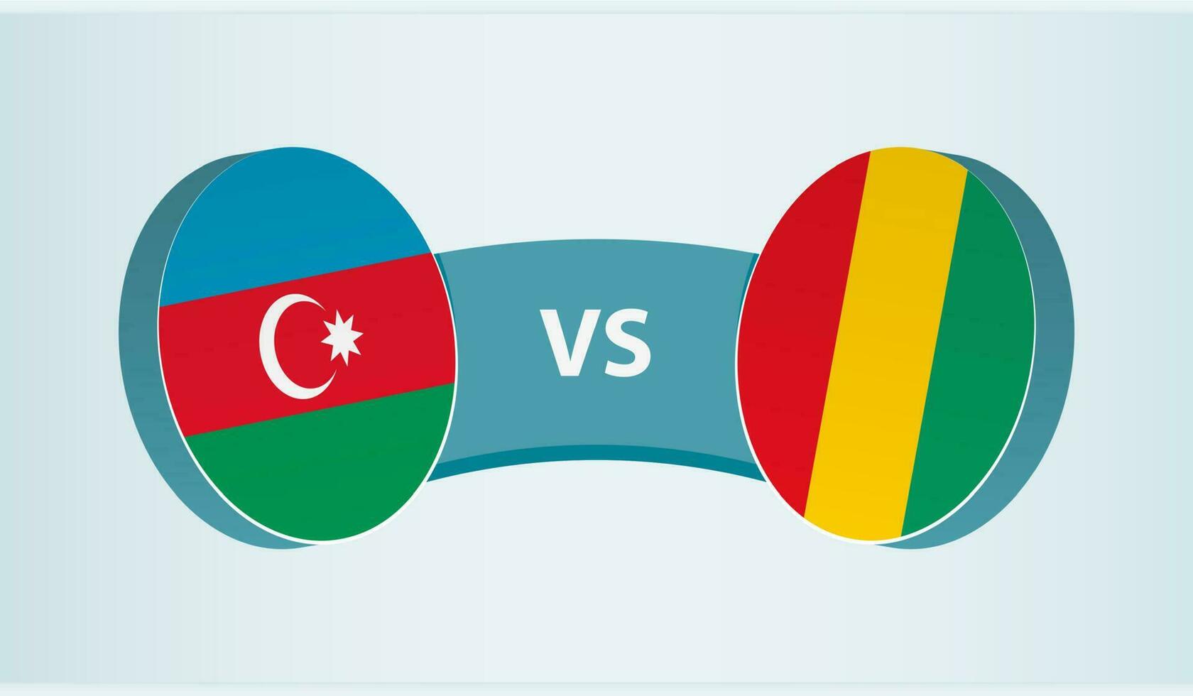 Azerbaijan versus Guinea, team sports competition concept. vector