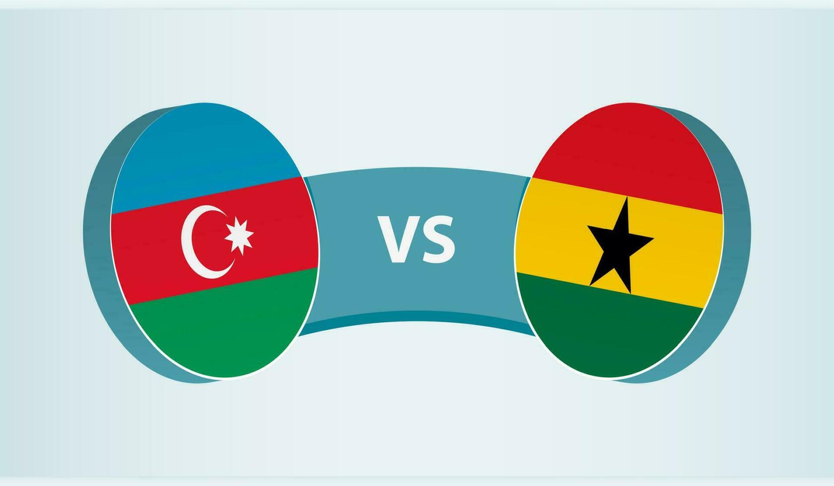 Azerbaijan versus Ghana, team sports competition concept. vector