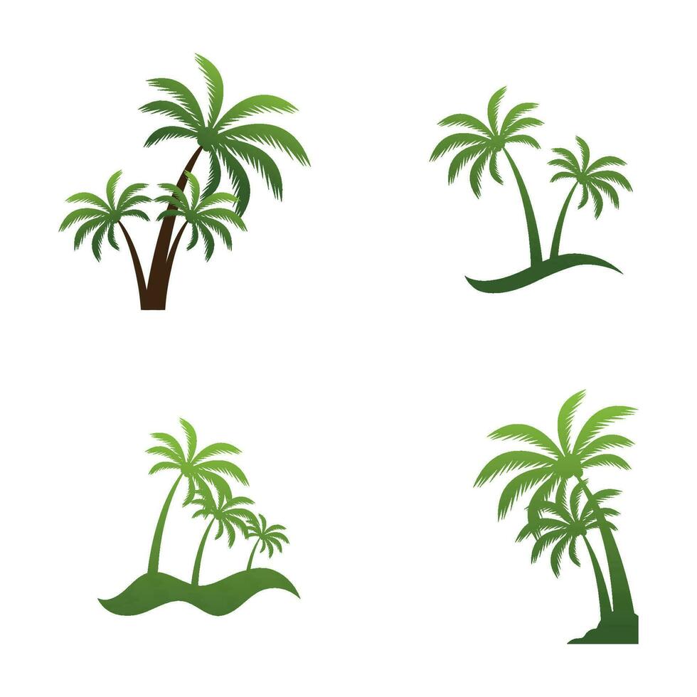 Tropical island illustration design template vector