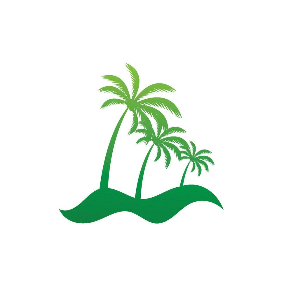 Tropical island illustration design template vector