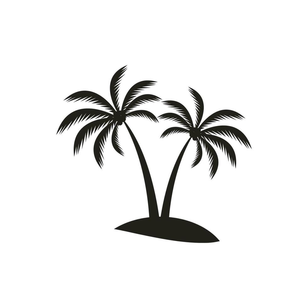 Tropical island illustration design template vector