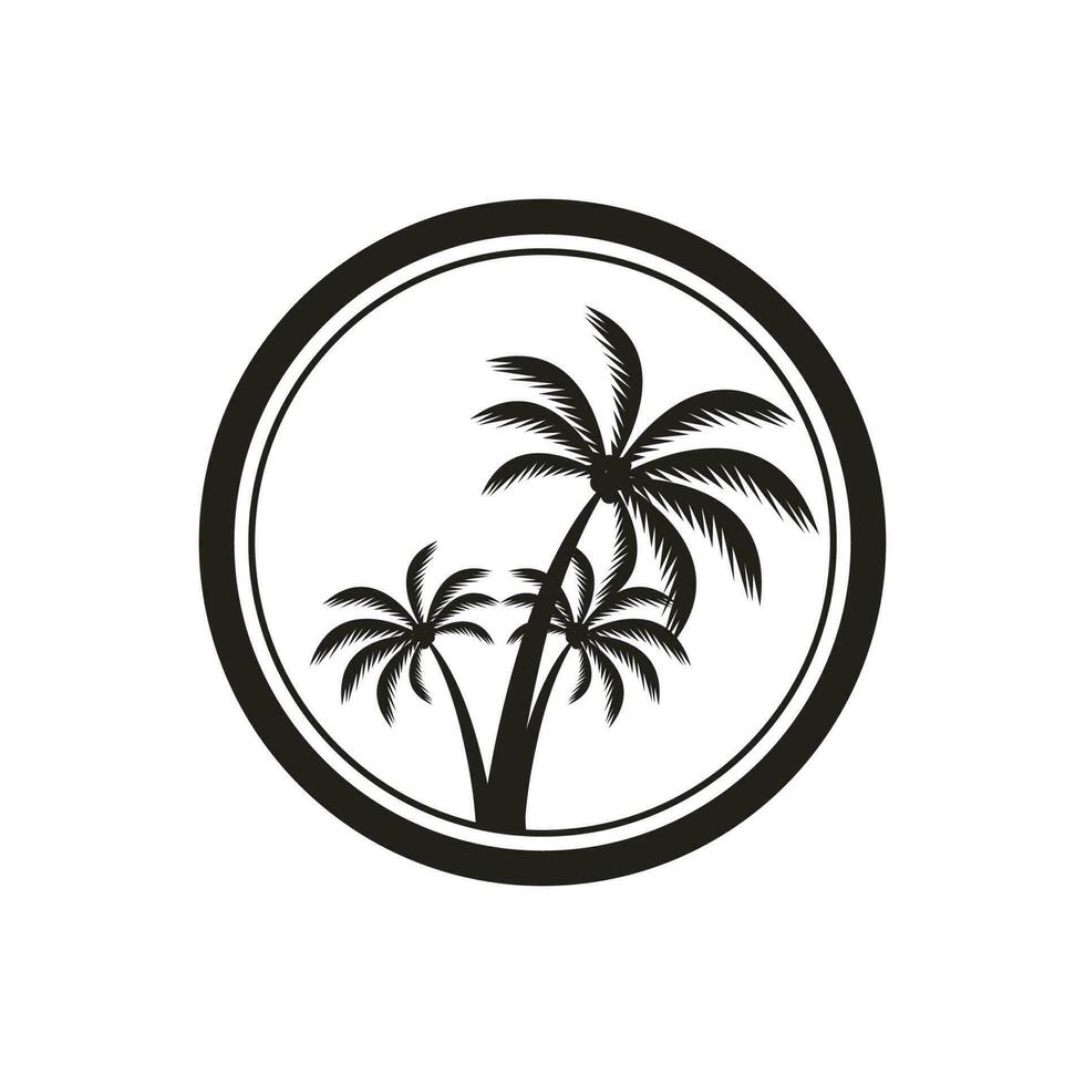 Tropical island illustration design template vector