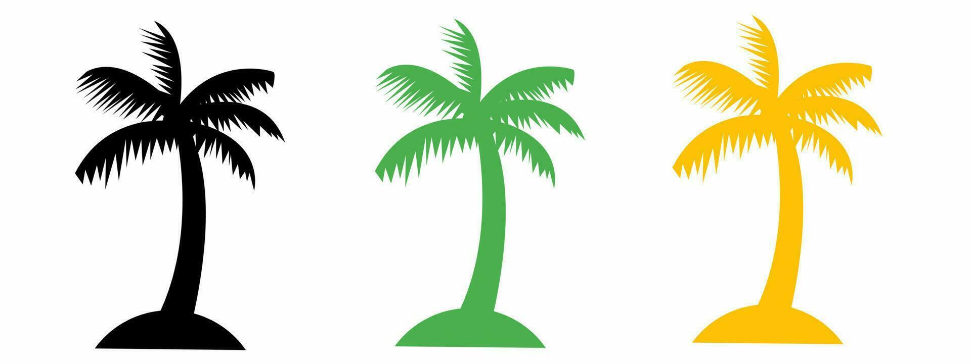 Coconut tree icon illustration set for business. Stock vector. vector