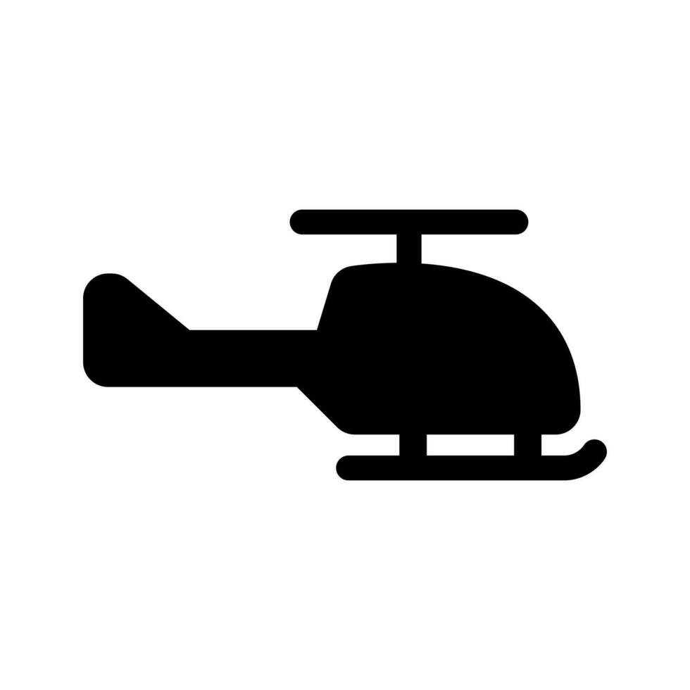 Helicopter vector icon. aircraft illustration sign. fly symbol. airline logo isolated on white background.