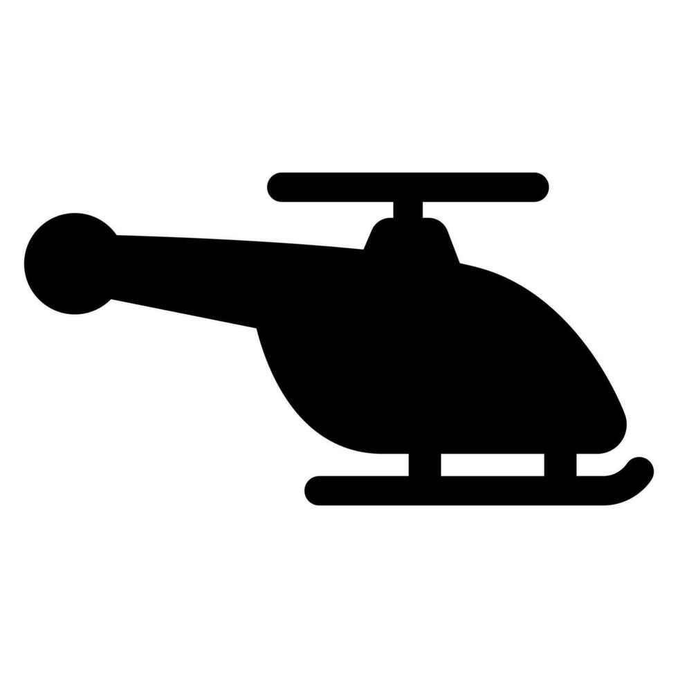 Helicopter vector icon. aircraft illustration sign. fly symbol. airline logo isolated on white background.