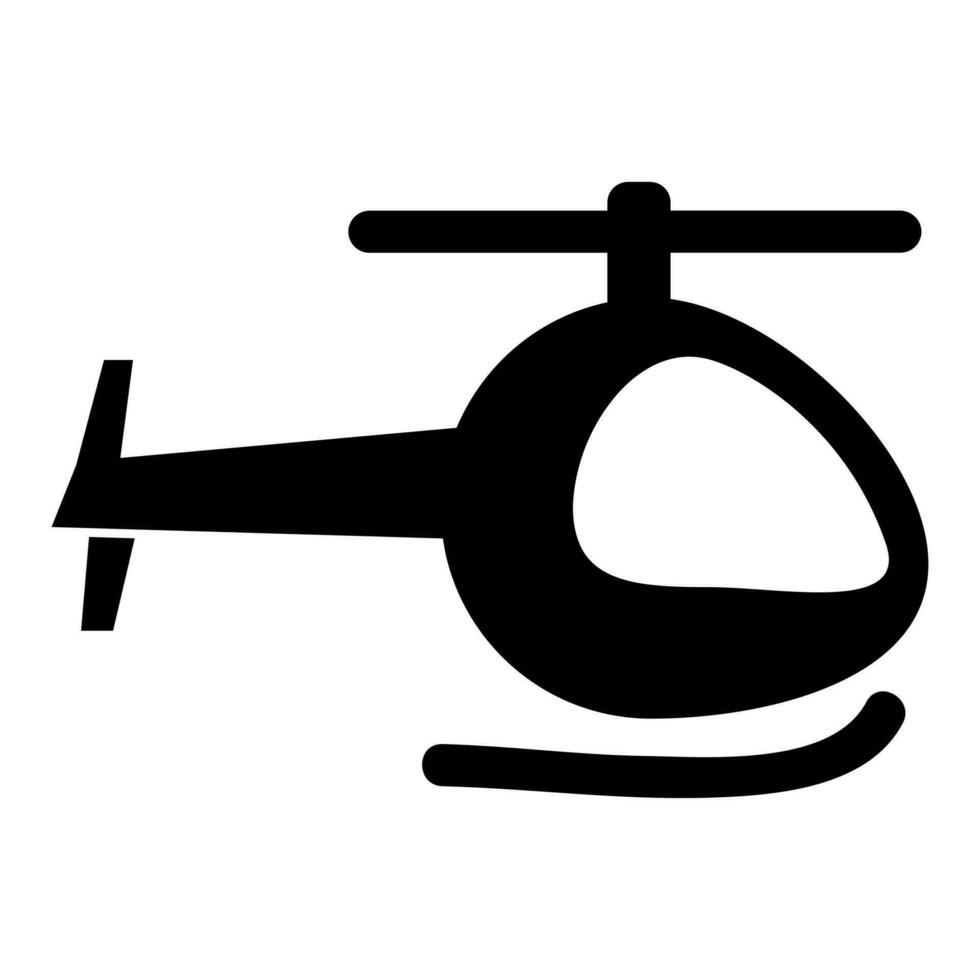 Helicopter vector icon. aircraft illustration sign. fly symbol. airline logo isolated on white background.