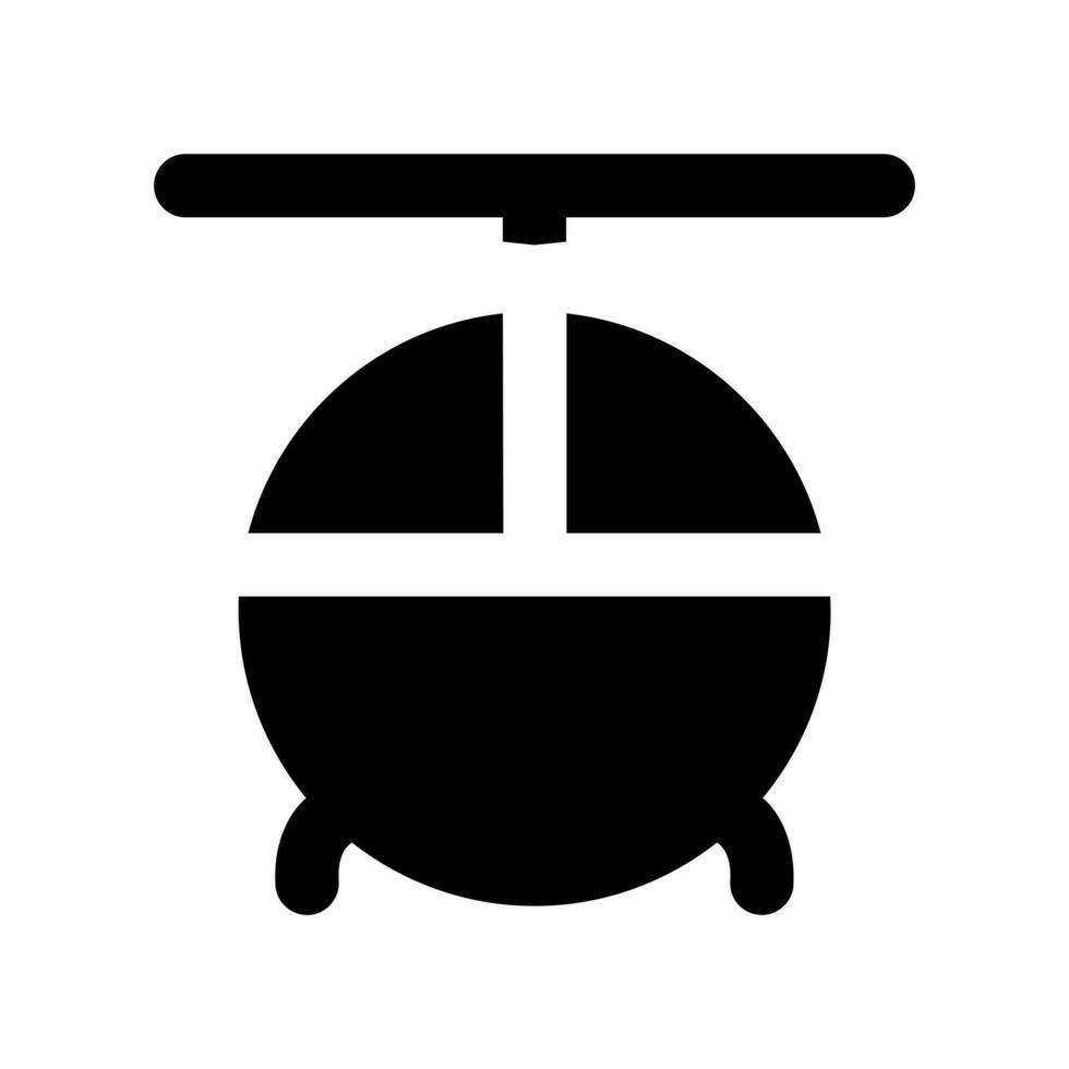 Helicopter vector icon. aircraft illustration sign. fly symbol. airline logo isolated on white background.
