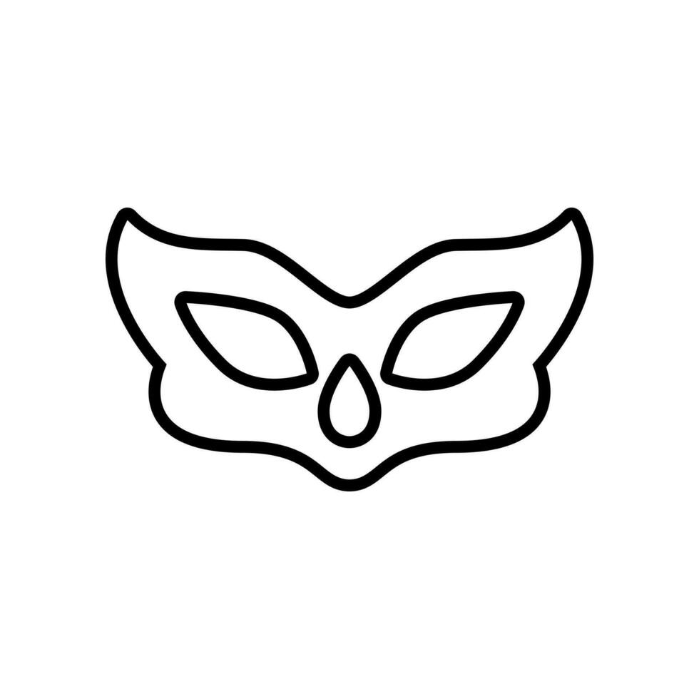 carnaval máscara icono vector. anónimo ilustración signo. logo aislado en blanco antecedentes. vector