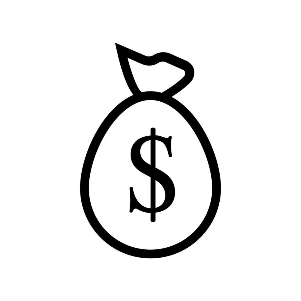 Money Bag vector icon. bank illustration symbol or sign. deposit logo ...