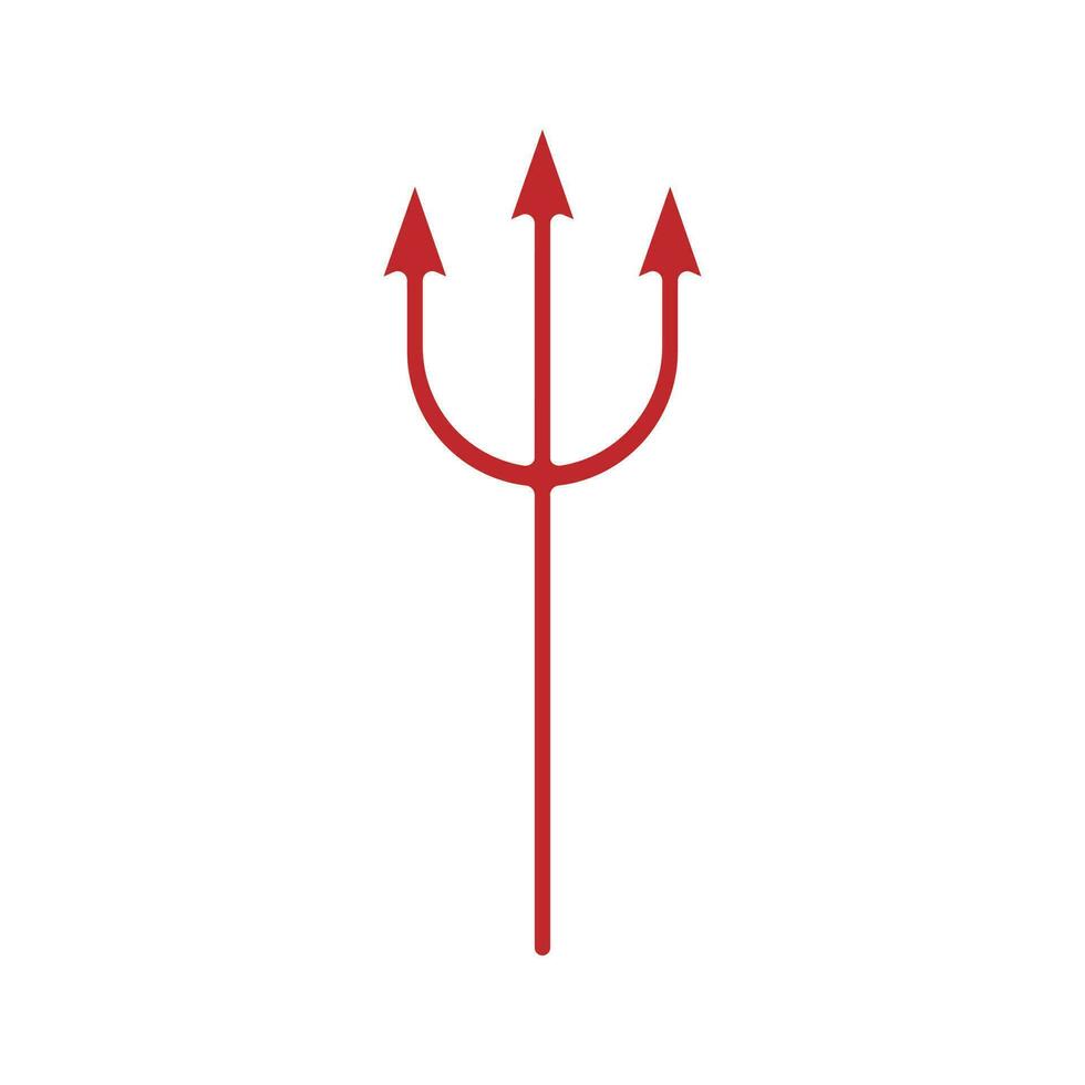 Trident devil icon vector. pitchfork illustration sign. hell symbol. vector