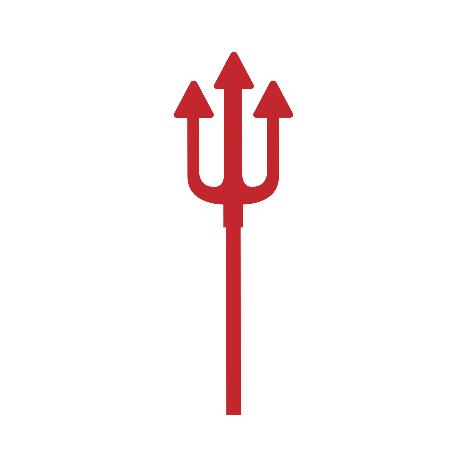 Trident devil icon vector. pitchfork illustration sign. hell symbol