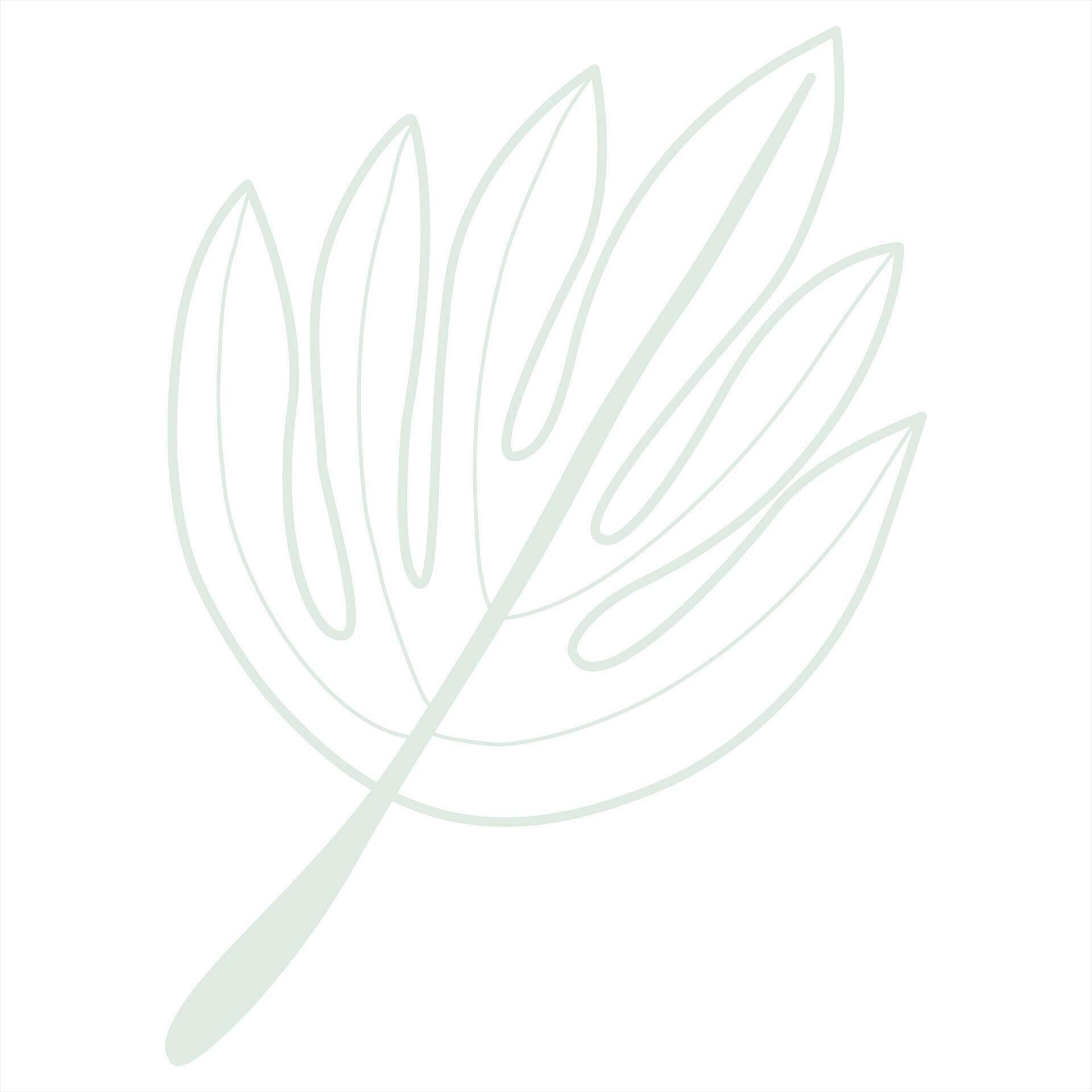 Line art leaf 23166577 Vector Art at Vecteezy